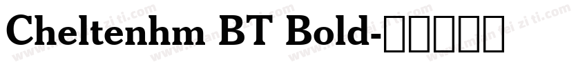 Cheltenhm BT Bold字体转换